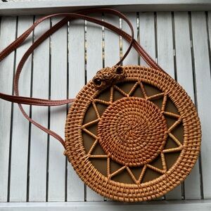 Rattan Crossbody Bag